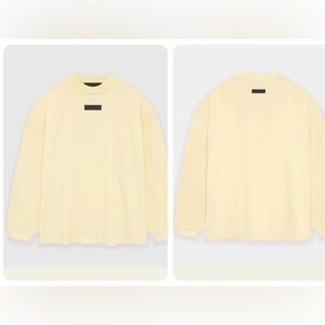 NWT Essentials Fear of God Long Sleeve Jersey Shirt Yellow FOG Medium BRAND NEW